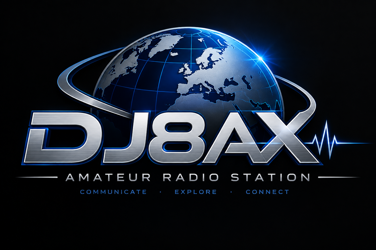 DJ8AX Amateur Radio Station Logo